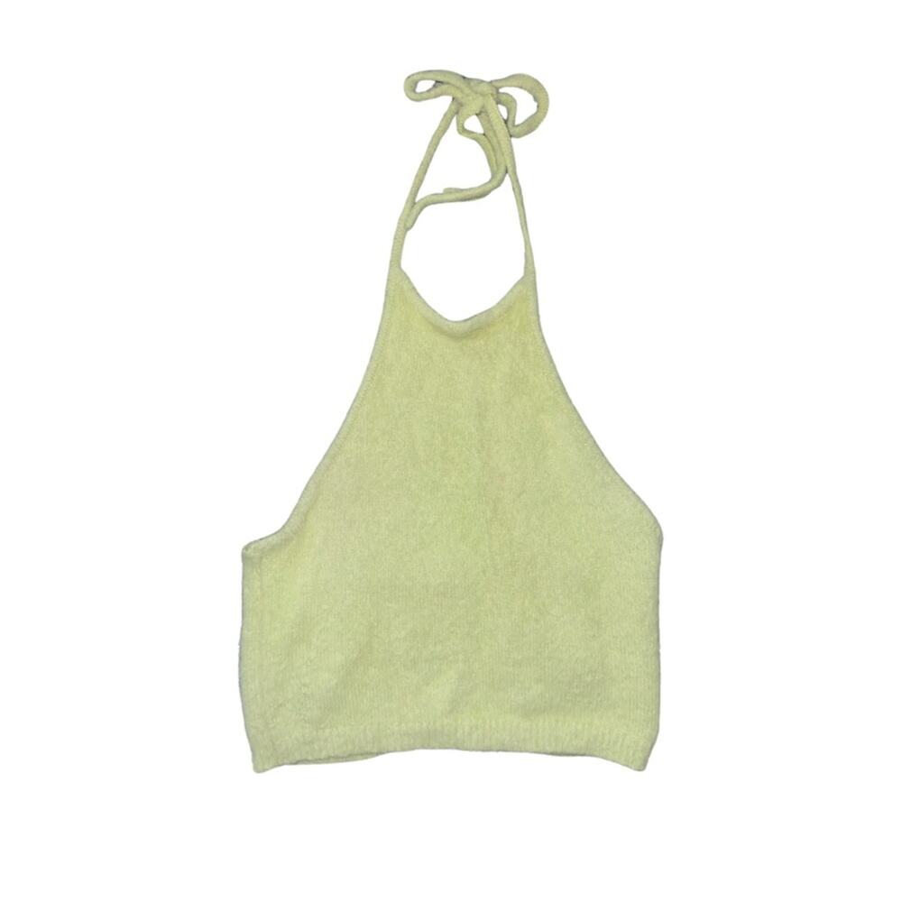 PACSUN L.A. Hearts Fuzzy Halter Top SZ M Y2K Festival Coachella Flirty